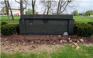Black Granite 2 Crypts Private Mausoleum Cost