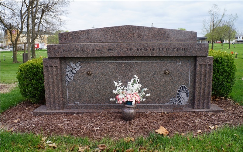 Mahogany Granite 2 Crypts Private Mausoleum