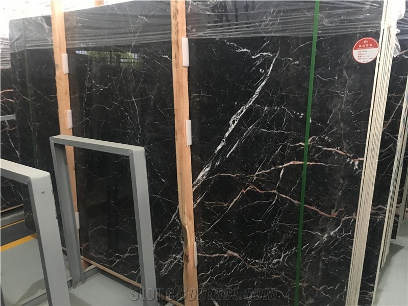 Nero Port Laurent Marble,Black Gold Slab & Tile