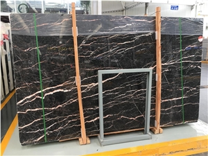 Nero Port Laurent Marble,Black Gold Slab & Tile