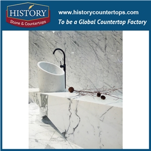 Precut Bianco Venato Carrara Marble Vanity Top