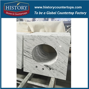 Precut Bianco Venato Carrara Marble Vanity Top