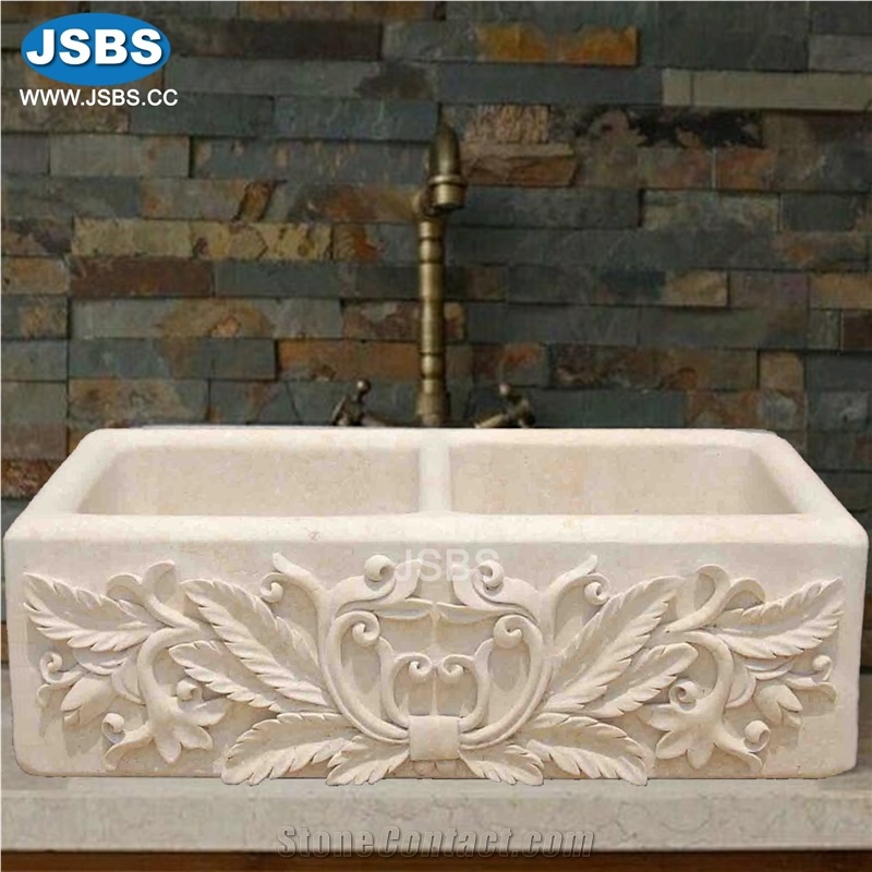 Natural Red Stone Marble Wash Basin Sink
