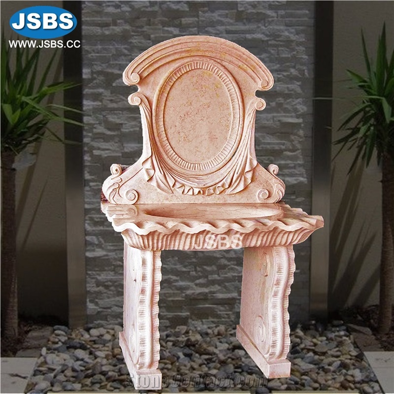 Natural Red Stone Marble Wash Basin Sink