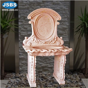 Natural Red Stone Marble Wash Basin Sink
