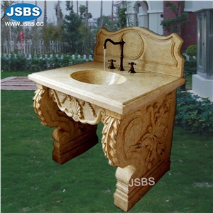 Natural Red Stone Marble Wash Basin Sink