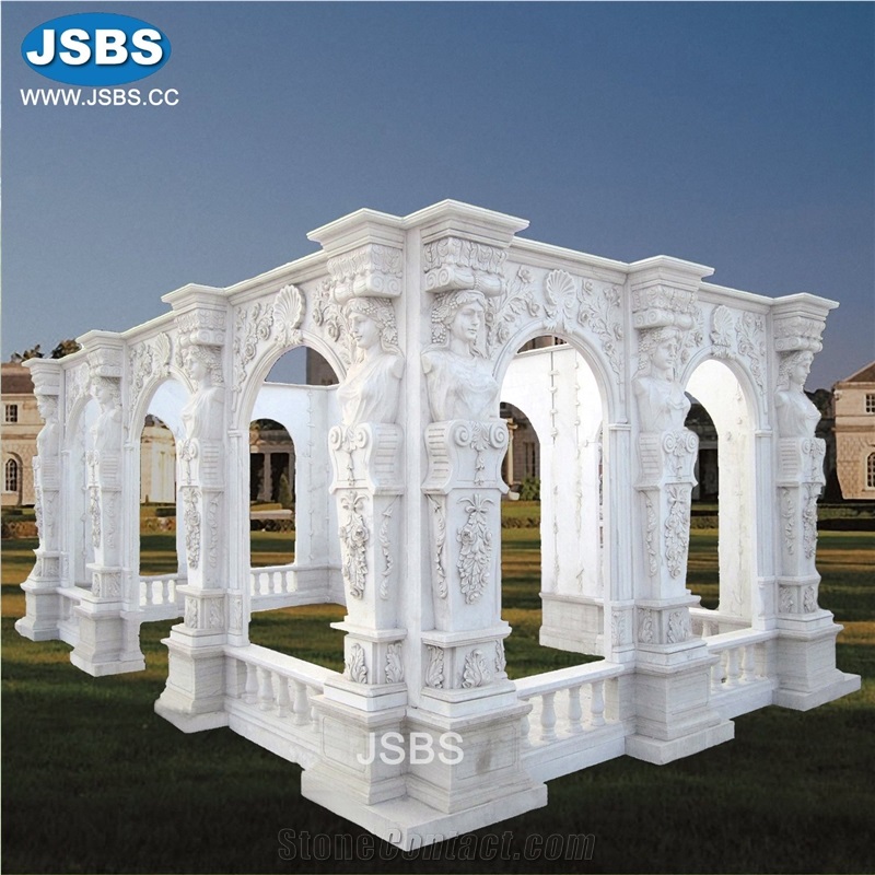 Stone Carved Marble Garden Gazebo Pavilion