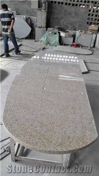 G682 Rust Yellow Granite with Sink Vanity Top