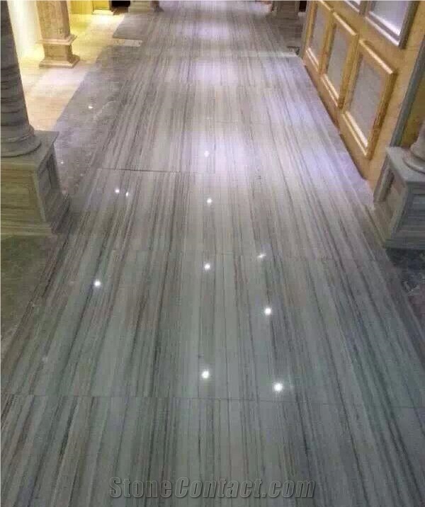 China Crystal Wood Marble, Polished Riser&Step