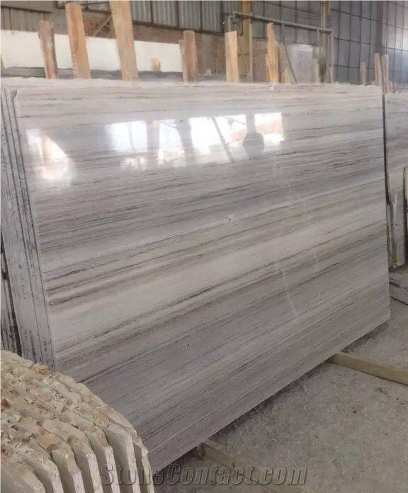 China Crystal Wood Marble, Polished Riser&Step