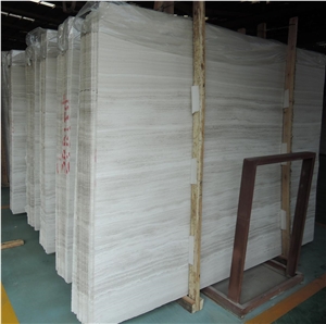 Wooden White Marble Slabs & Tiles for Floor Wall