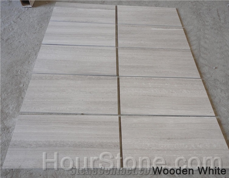 Wooden White Marble Slabs & Tiles for Floor Wall