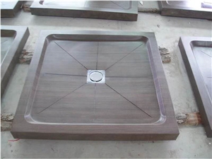 Bathroom Square Purple Wooden Marble Shower Trays