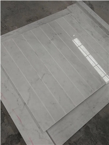 Groove Carrara White Marble Shower Tray Base