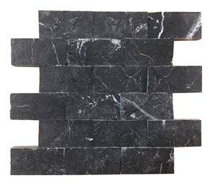 5x10cm Black Marble Split Face Mosaic 5x10cm Black Marble Split Face Mosaic