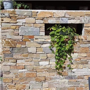 Cultural Cement Stone Yellow Wall Cladding