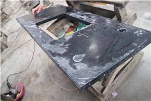 Black Quartz Hotel Residential Vanitytop Flat Edge