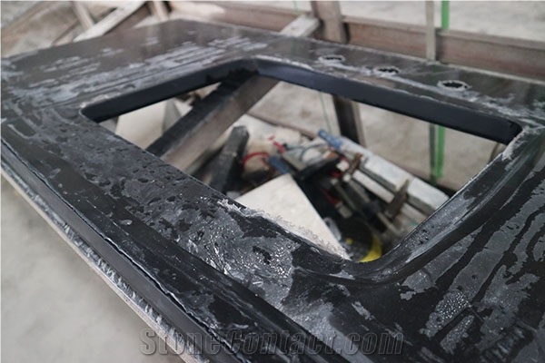 Black Quartz Hotel Residential Vanitytop Flat Edge