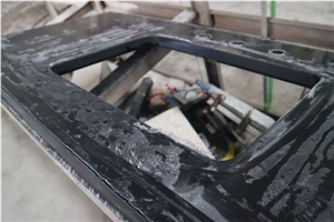 Black Quartz Single Sink Residential Vanity Tops