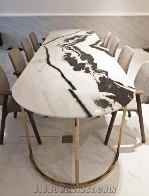 China Cheap Panda White Marble Table Coffee Table