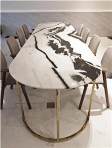 China Cheap Panda White Marble Table Coffee Table
