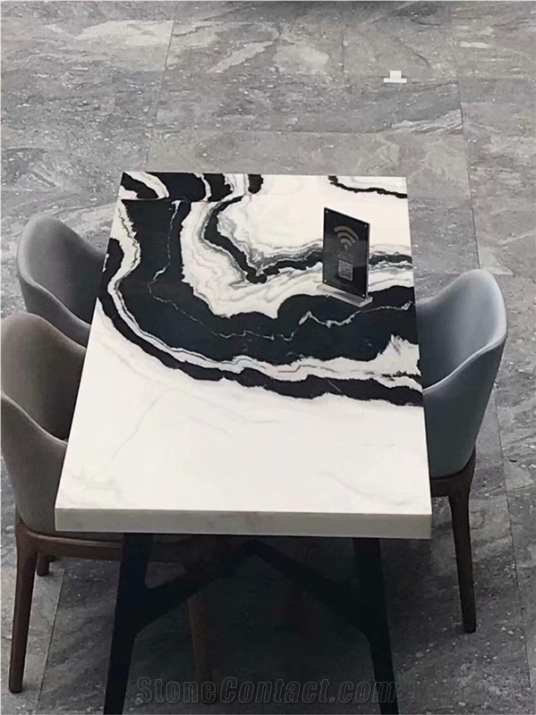 China Cheap Panda White Marble Table Coffee Table