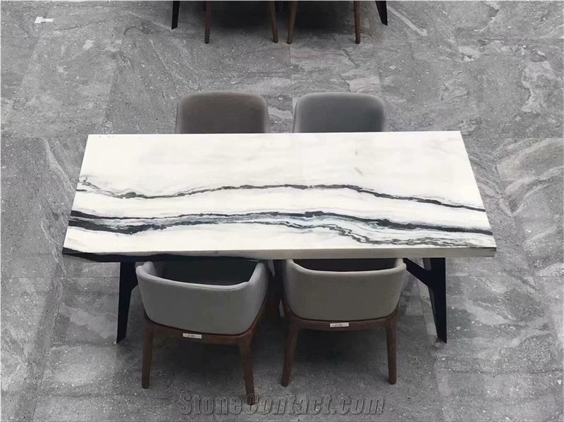 China Cheap Panda White Marble Table Coffee Table