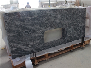 China Juparana River Grey Pink Granite Countertop