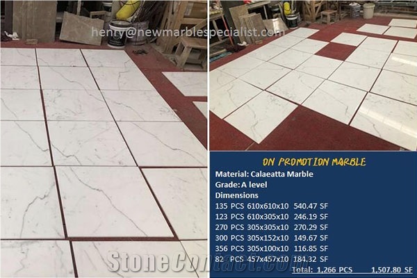 Italy Calaeatta a Grade White Marble Tile