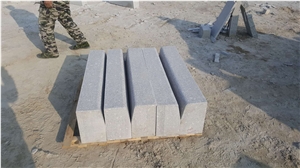 G375 Grey Granite Flamed Slant Curbstones