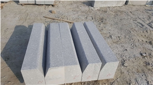 G375 Grey Granite Flamed Slant Curbstones
