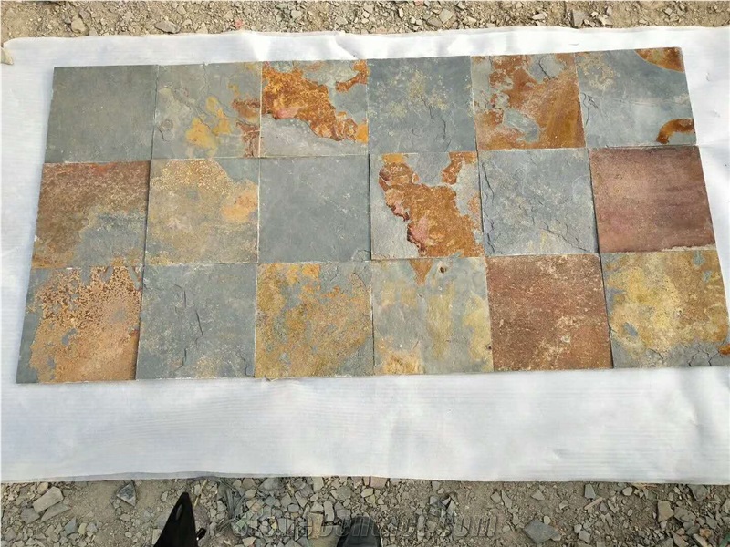 Cheap China Rusty Slate Tile, Black Slate Floor