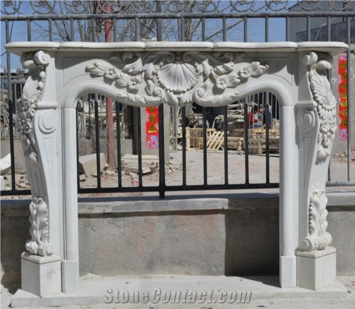 High Quality Indoor Decorative Marble Fireplace