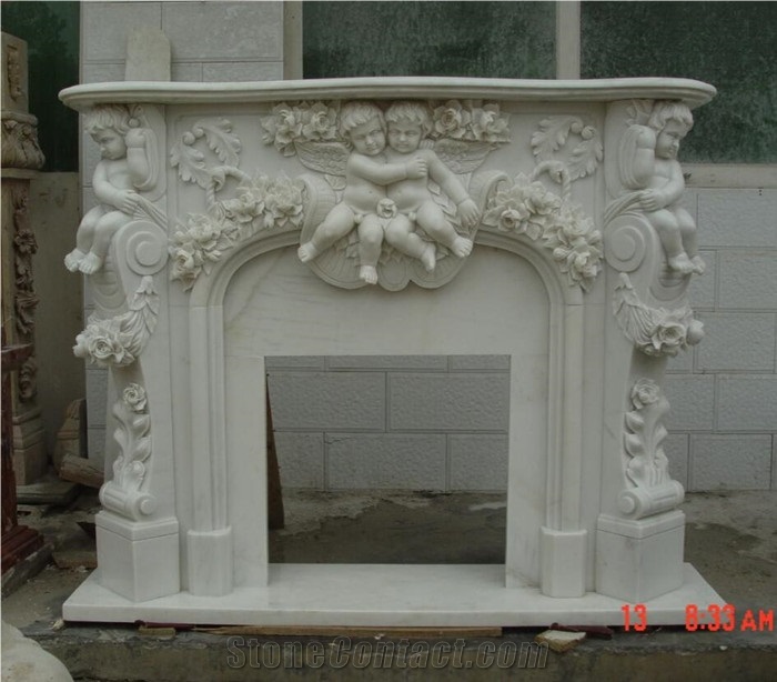 High Quality Indoor Decorative Marble Fireplace