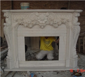 High Quality Indoor Decorative Marble Fireplace