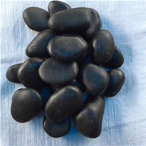 River Stone Polish Landscaping Black Pebbles Stone