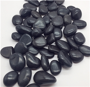 River Stone Polish Landscaping Black Pebbles Stone