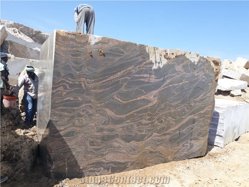 New Indian Aurora Granite Block