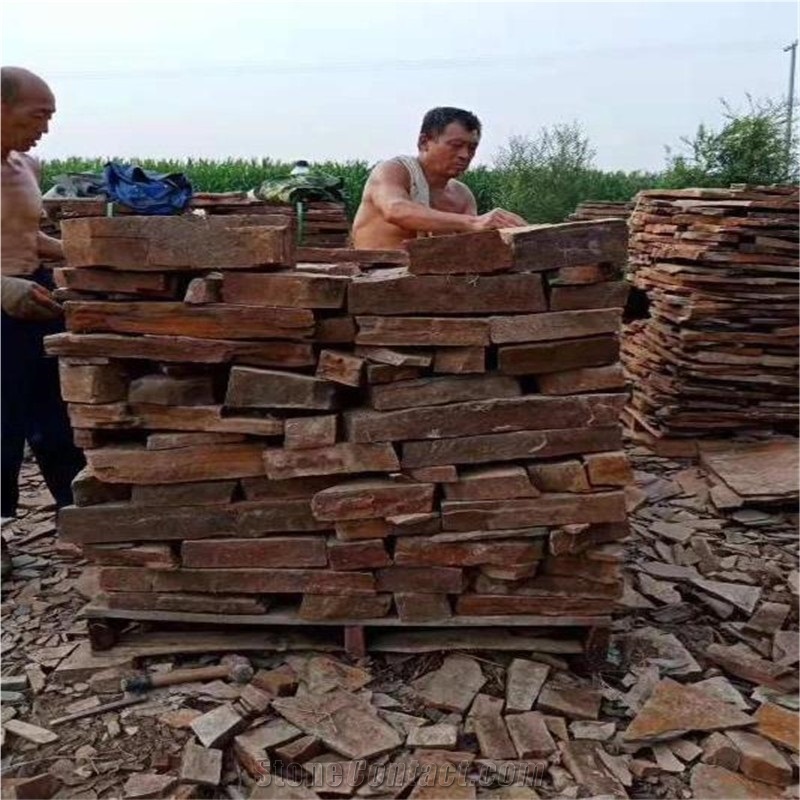 Desert Gold Slate Loose Stone Field Stone Wall