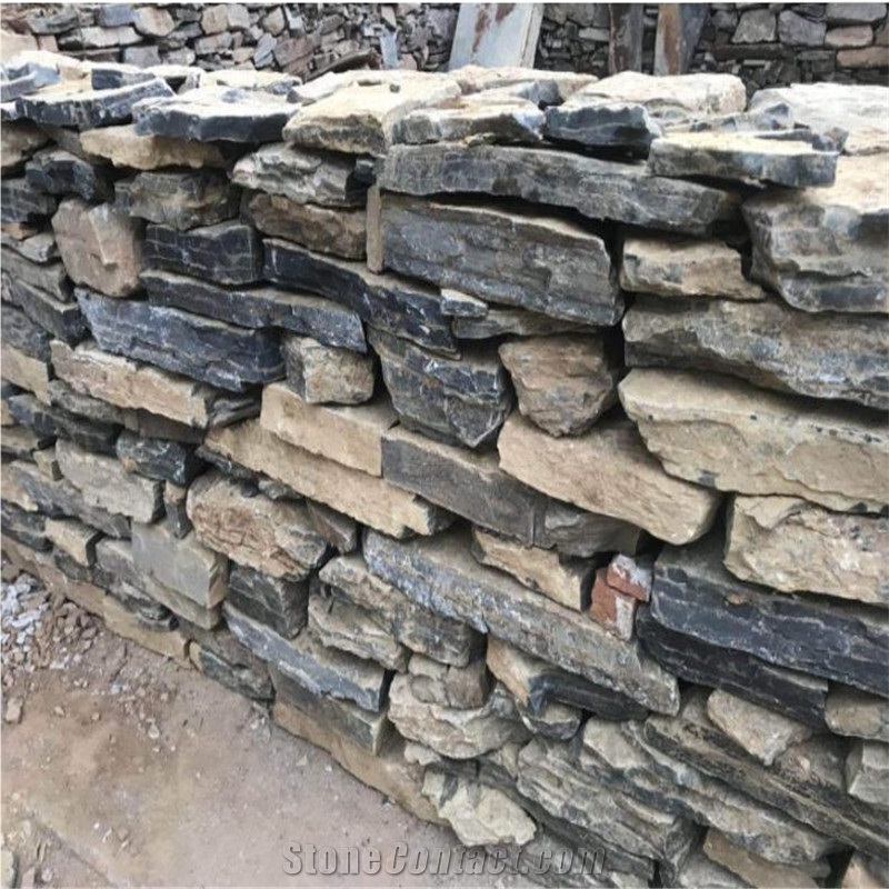 Old Looking Brown Gold Castle Rock Walling Stone