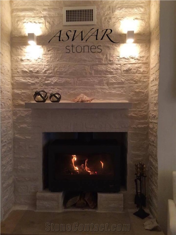 Jerusalem Stone Fireplace