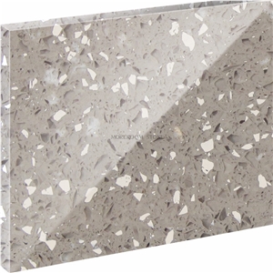 Grey Color Spakles Glass Quartz Stone Sheet