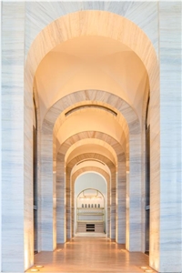Grey Wood Bending Marble Honeycomb Backed Panel