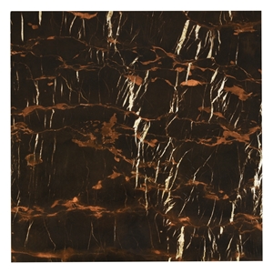 Italian Portoro Goled Veins Black Ceramic Tiles