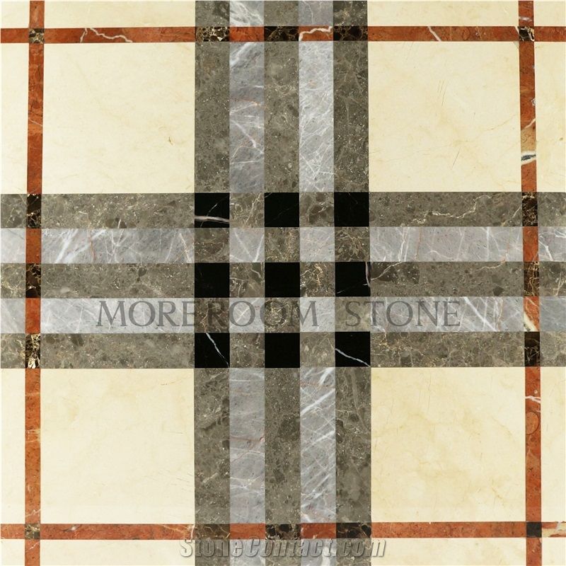 Square Waterjet Ceramic Backed Medallions
