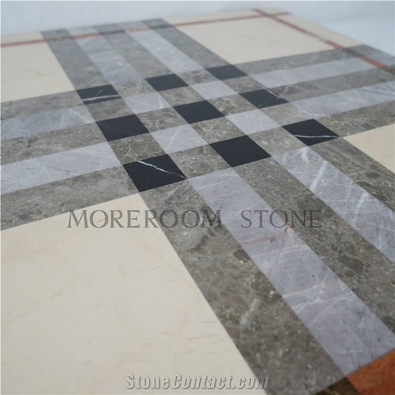 Square Waterjet Ceramic Backed Medallions