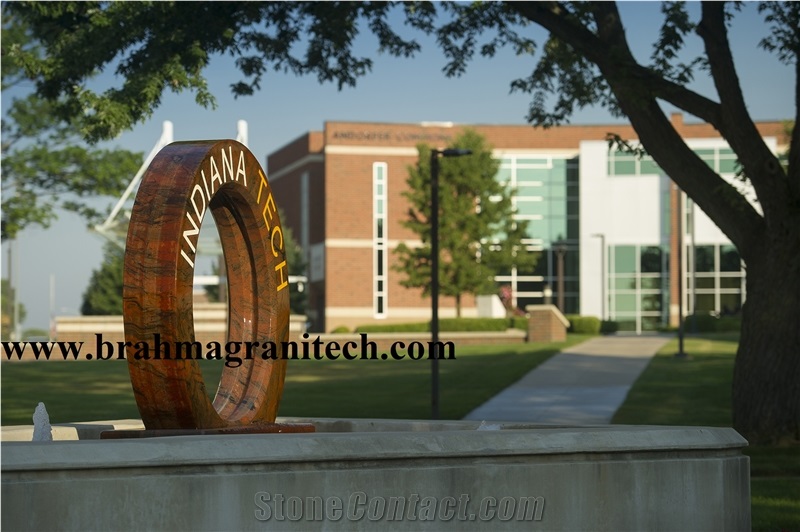 Granite Rotating Ring Water Feature,Rotating Wheel Fountain