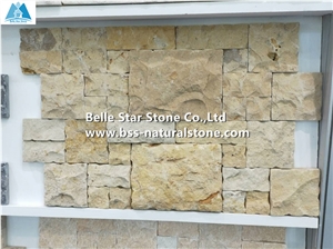 Beige Travertine 3d Cladding Stone Ashlar Facades