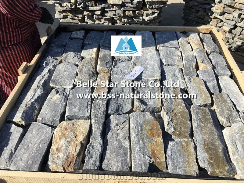 Blue Quartzite Split Face Loose Ledge Stone Veneer