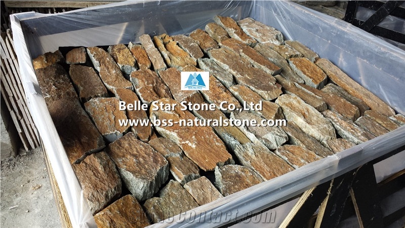 Multicolor Quartzite L Corner Stone & Wall Quoins
